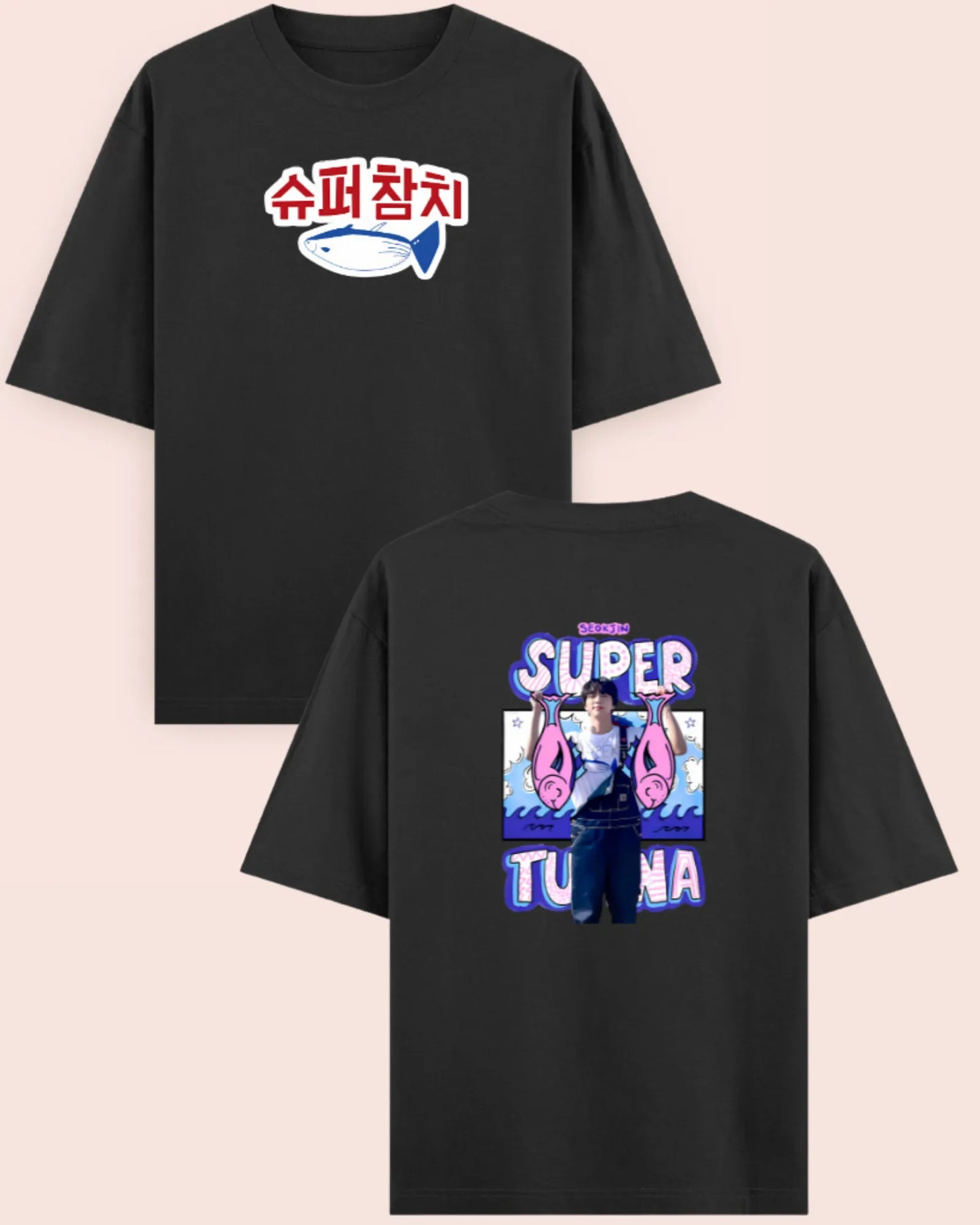 🐟 Jin “Super Tuna” | BTS Seokjin Inspired – Oversized T-Shirt