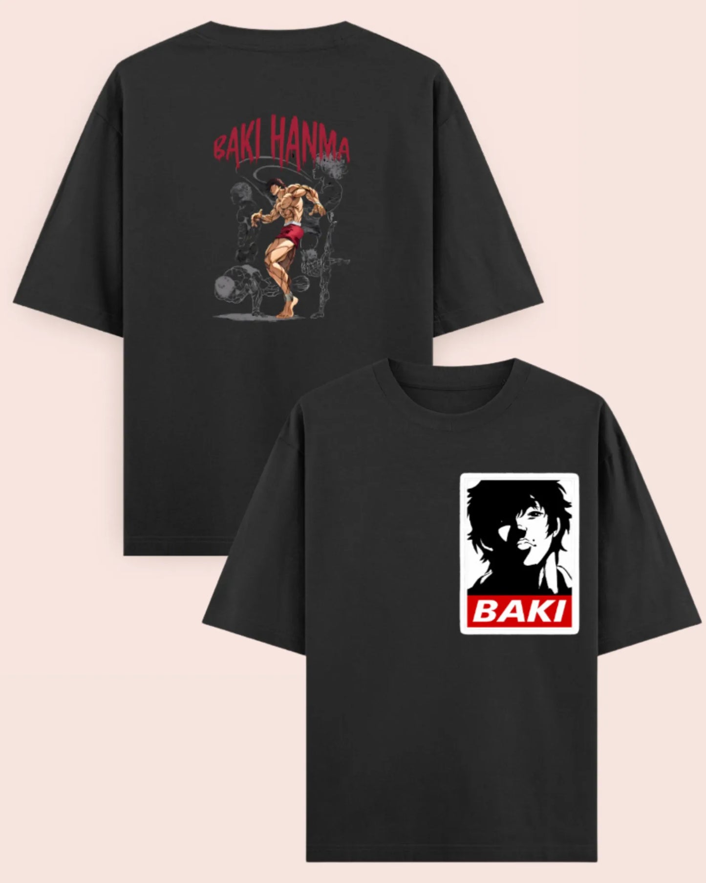🥊 Baki Hanma Beast Mode Oversized Anime T-Shirt