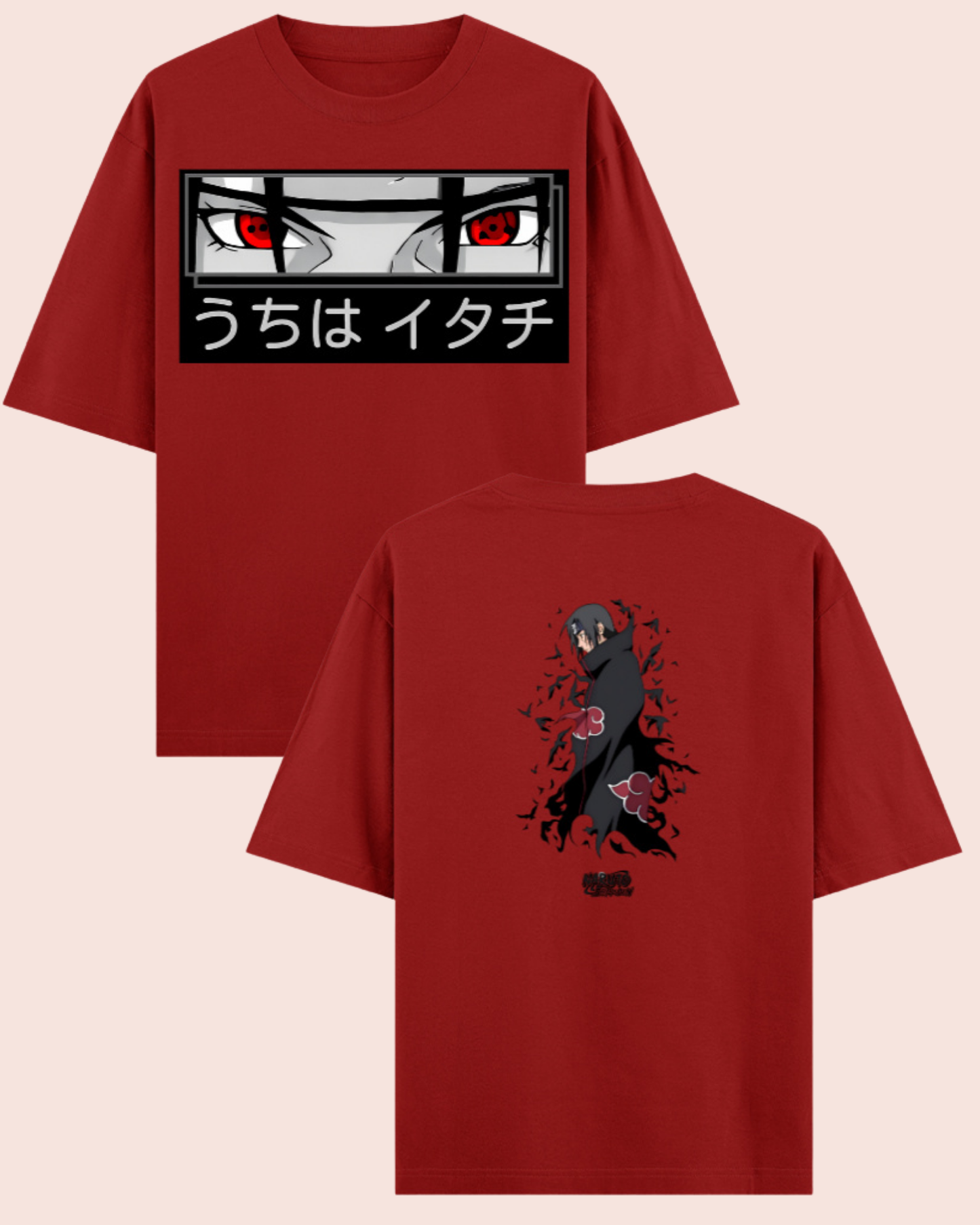🧛🏻♀️ Itachi Uchiha Akatsuki Oversized Anime T-Shirt
