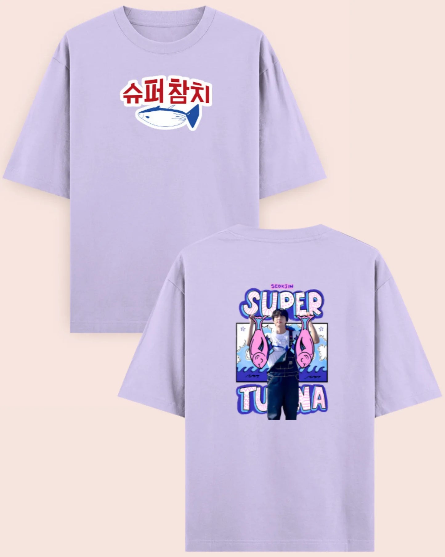 🐟 Jin “Super Tuna” | BTS Seokjin Inspired – Oversized T-Shirt
