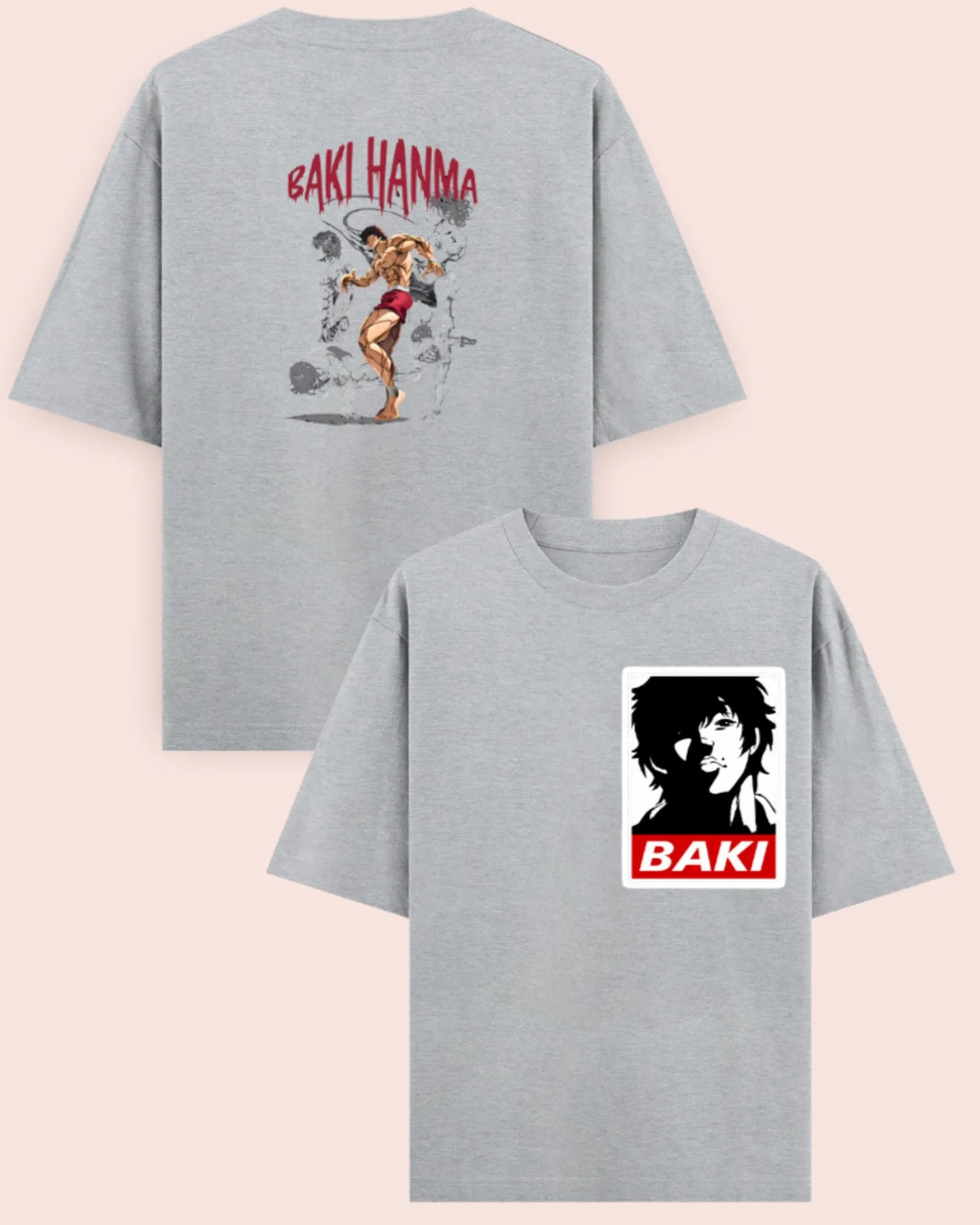 🥊 Baki Hanma Beast Mode Oversized Anime T-Shirt