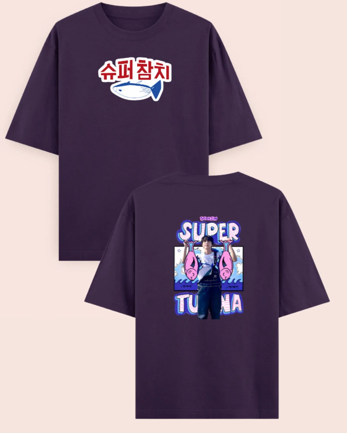 🐟 Jin “Super Tuna” | BTS Seokjin Inspired – Oversized T-Shirt