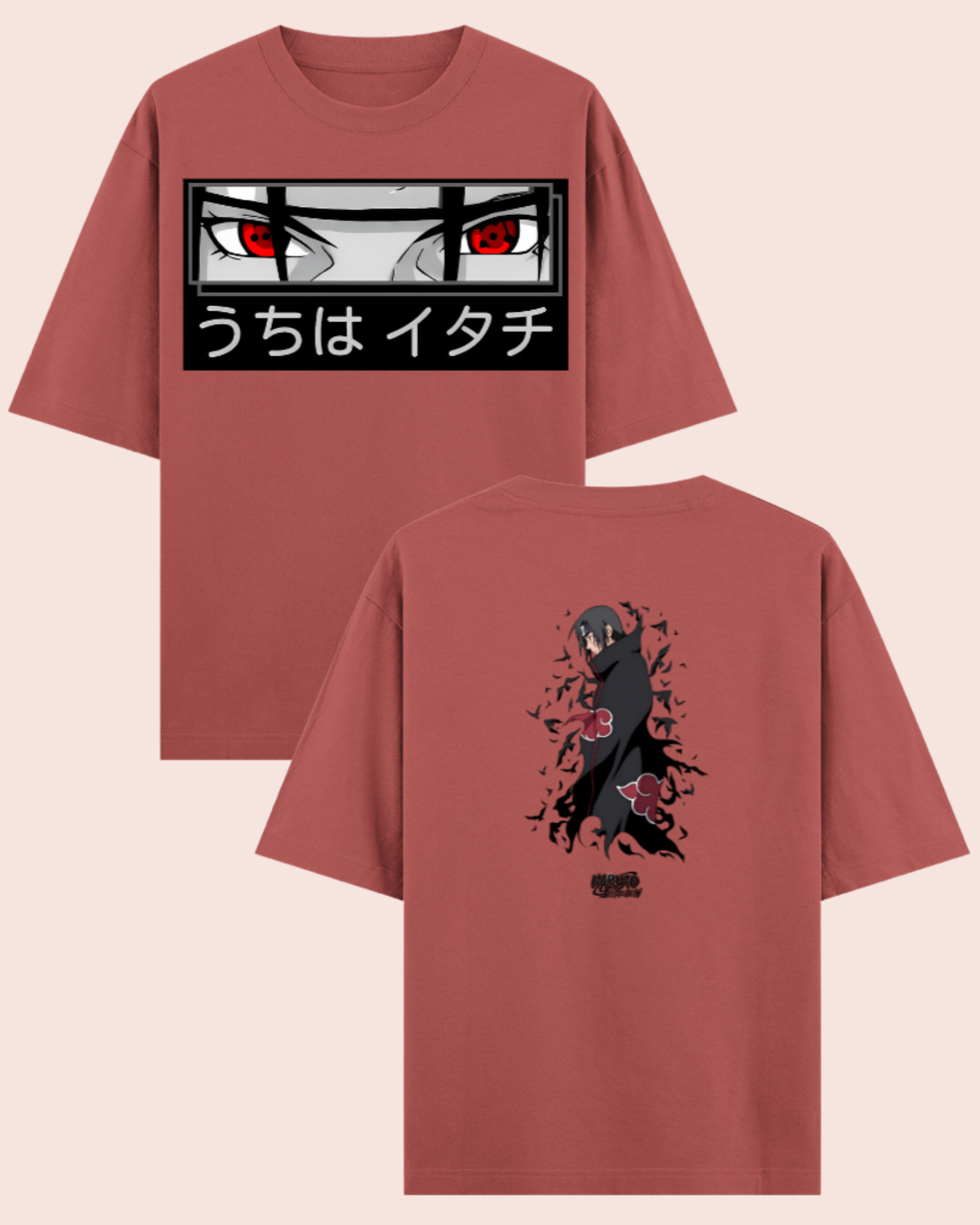 🧛🏻♀️ Itachi Uchiha Akatsuki Oversized Anime T-Shirt