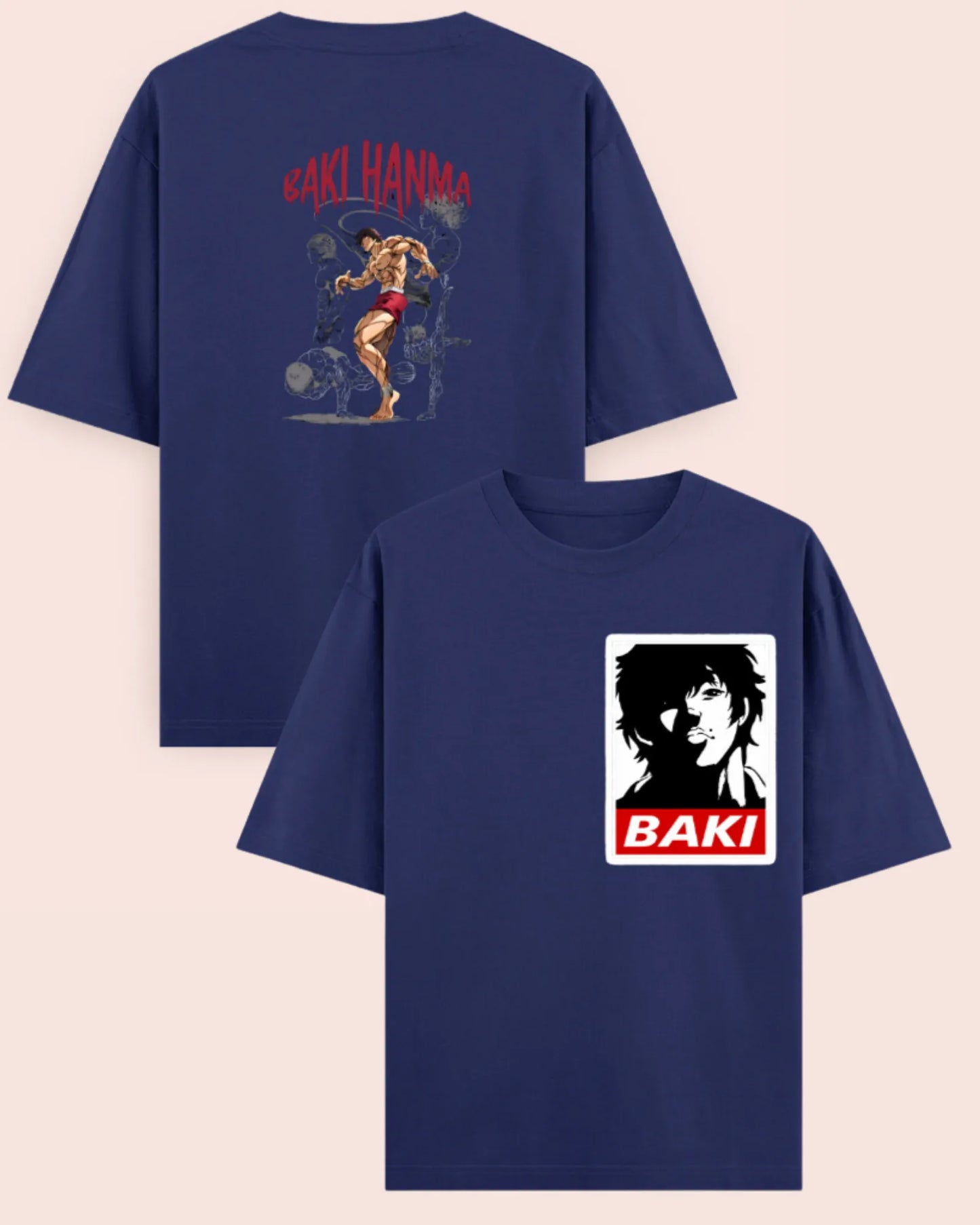 🥊 Baki Hanma Beast Mode Oversized Anime T-Shirt