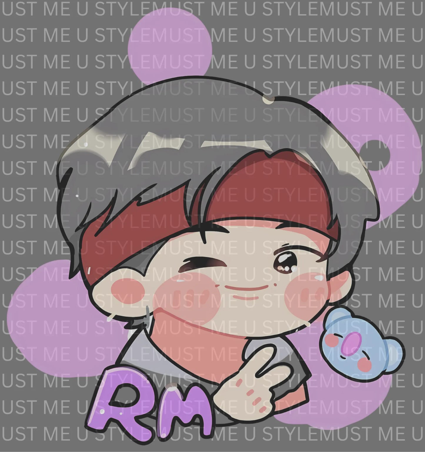 🐨 RM BTS Inspired Double-Sided | Oversized T-Shirt