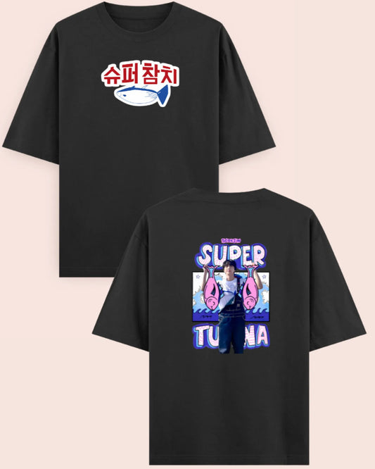 🐟 Jin “Super Tuna” | BTS Seokjin Inspired – Oversized T-Shirt