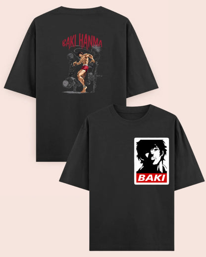 🥊 Baki Hanma Beast Mode Oversized Anime T-Shirt