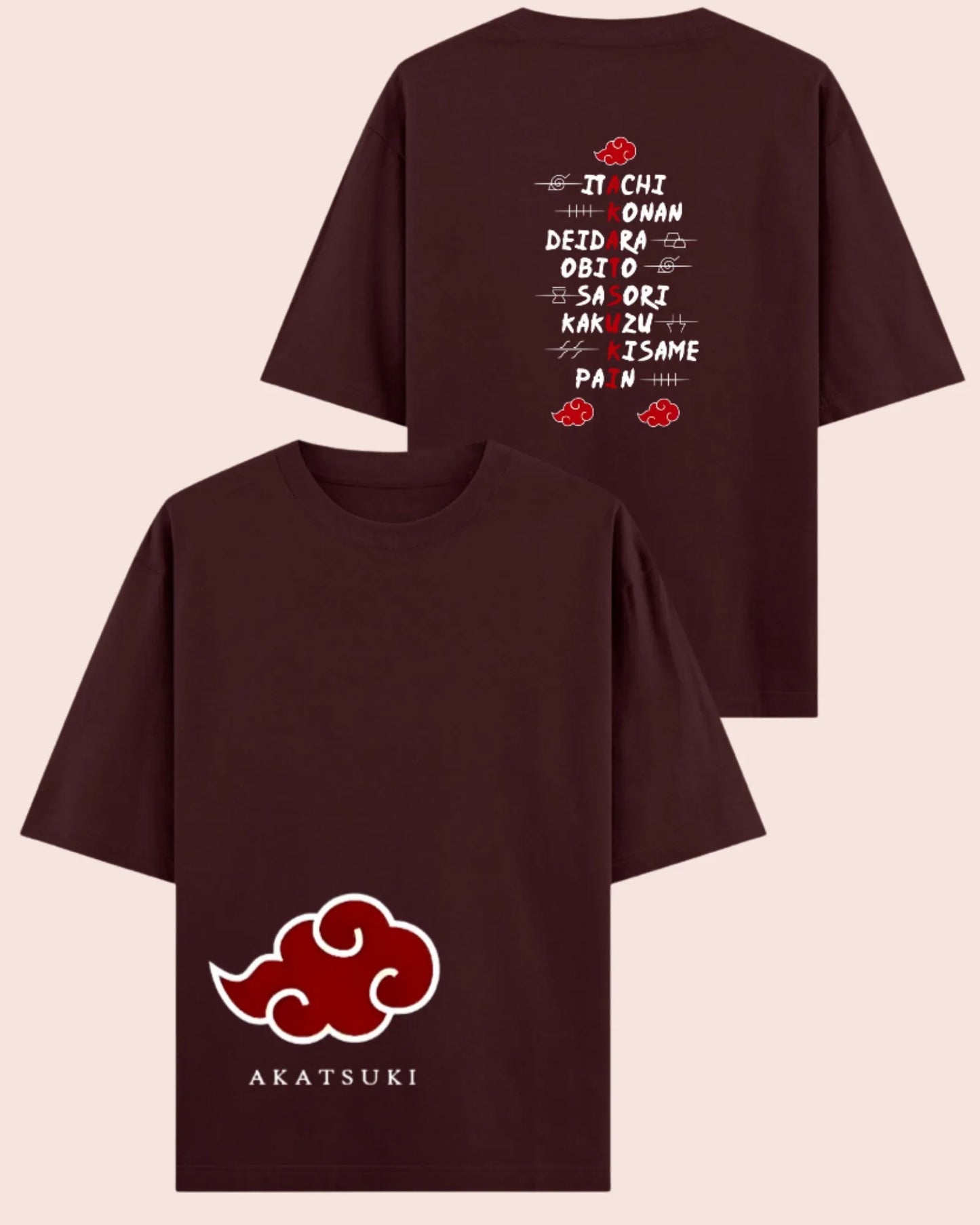 ☁︎ Akatsuki Rogue Ninjas Oversized Naruto T-Shirt