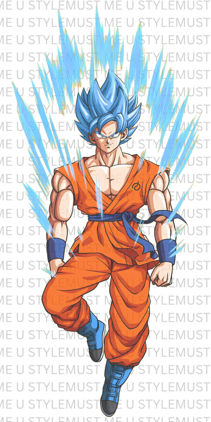 💥 Super Saiyan Blue Surge – Dragon Ball Oversized T-Shirt