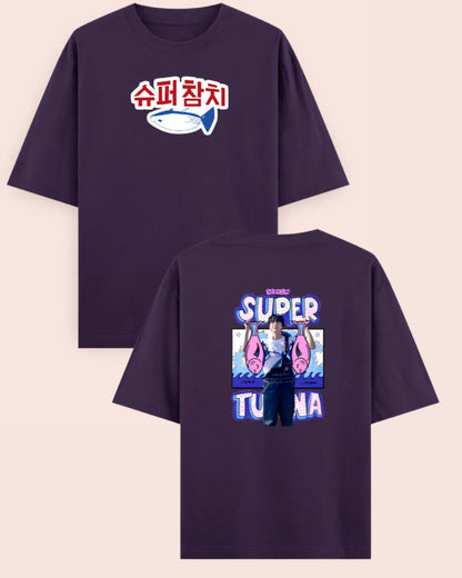 🐟 Jin “Super Tuna” | BTS Seokjin Inspired – Oversized T-Shirt