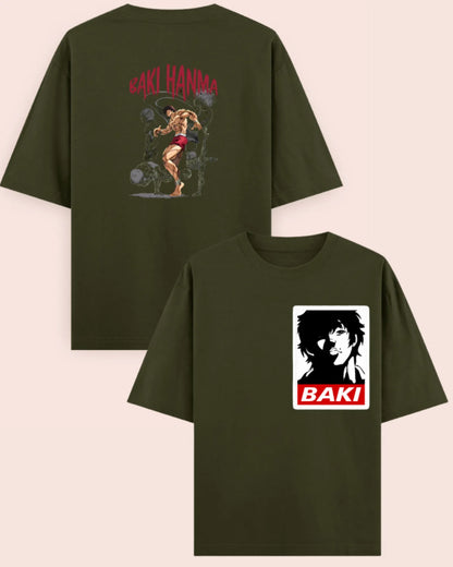 🥊 Baki Hanma Beast Mode Oversized Anime T-Shirt