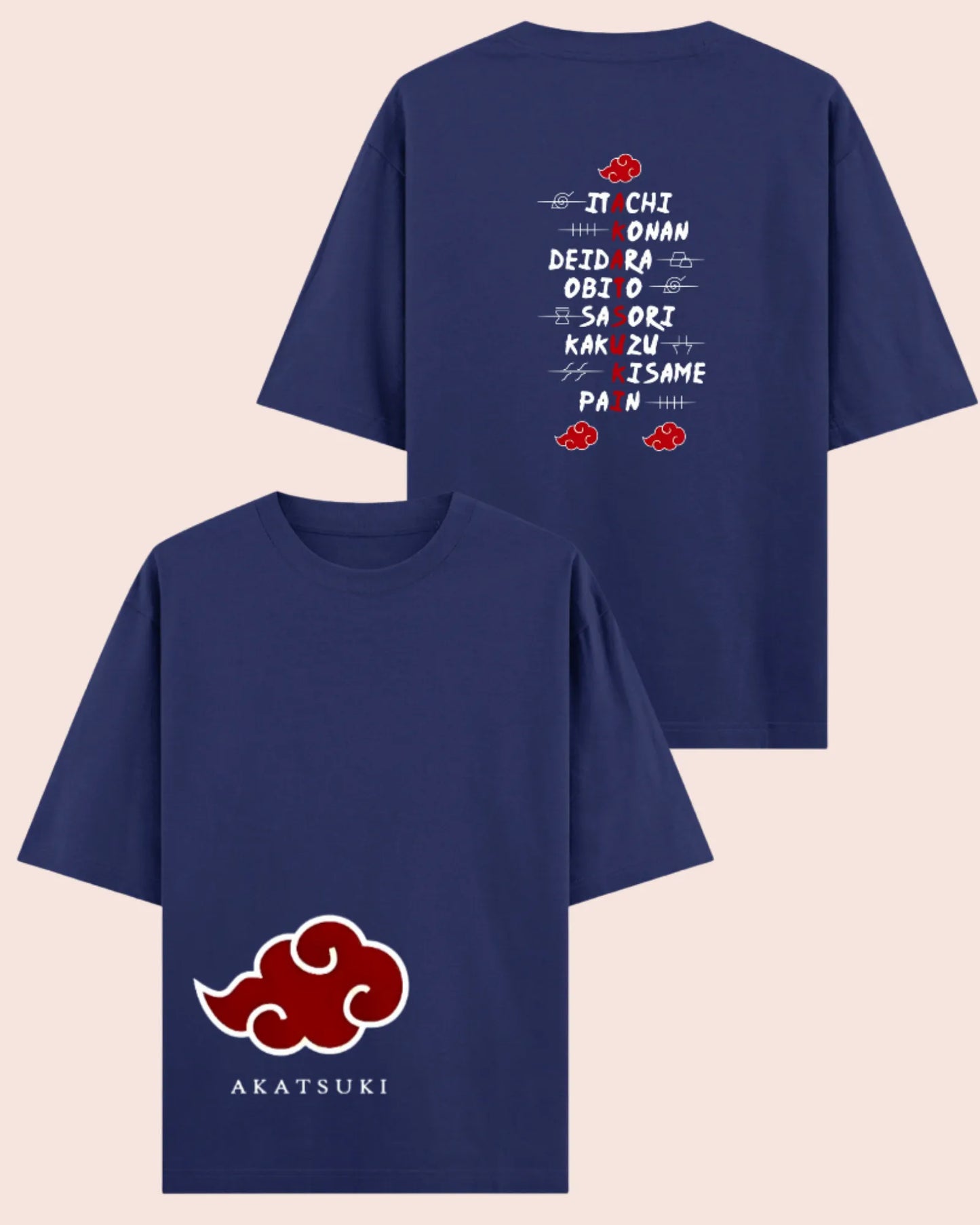 ☁︎ Akatsuki Rogue Ninjas Oversized Naruto T-Shirt