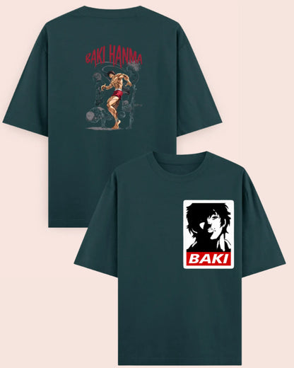 🥊 Baki Hanma Beast Mode Oversized Anime T-Shirt