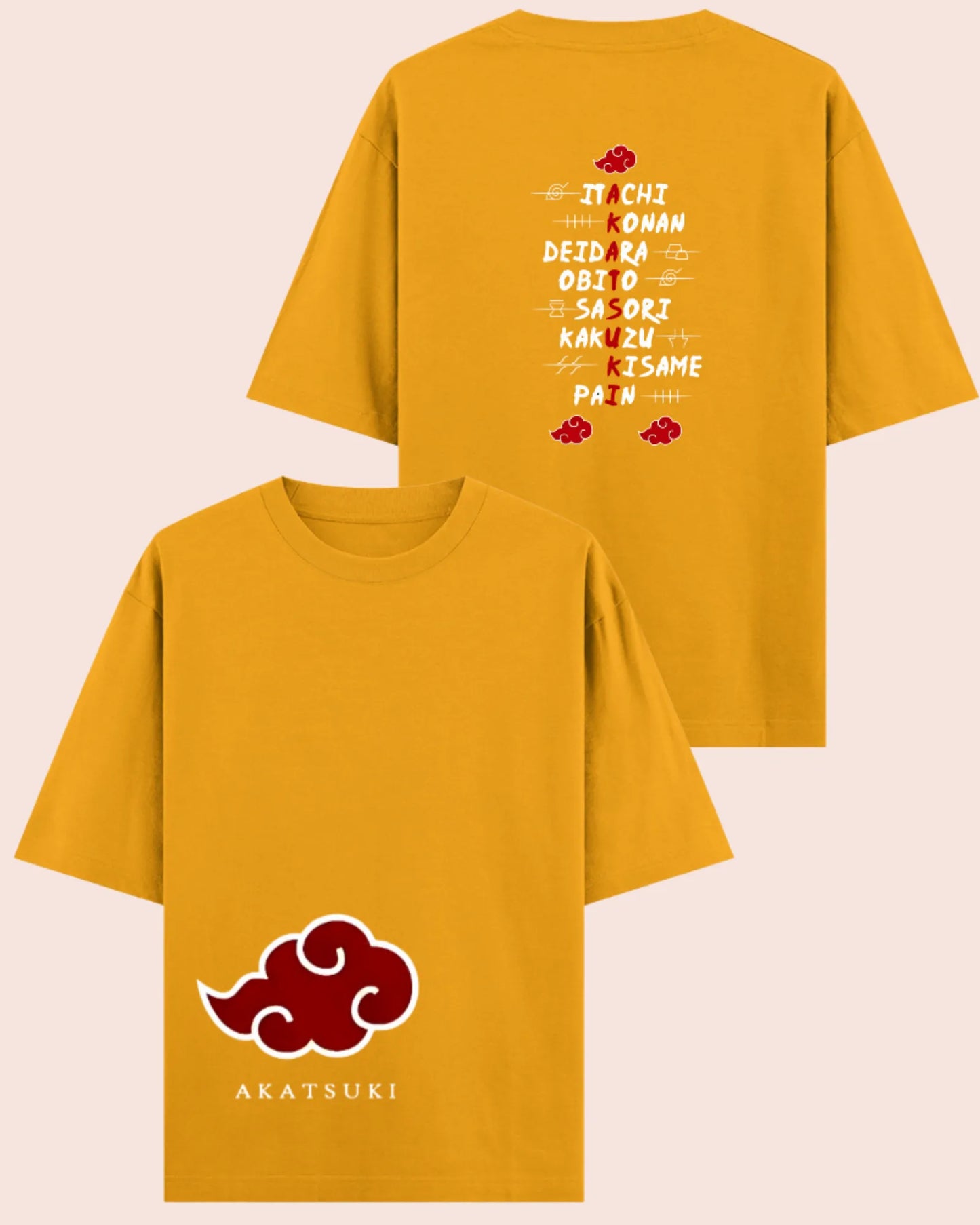 ☁︎ Akatsuki Rogue Ninjas Oversized Naruto T-Shirt