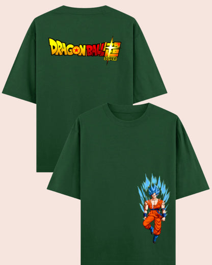 💥 Super Saiyan Blue Surge – Dragon Ball Oversized T-Shirt