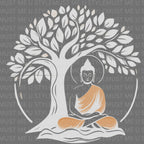 बुद्ध: Bodhi Bliss Oversized T-Shirt – Lord Buddha Under the Tree