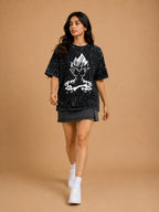 Majin Vegeta Acid Washed Oversized T-Shirt