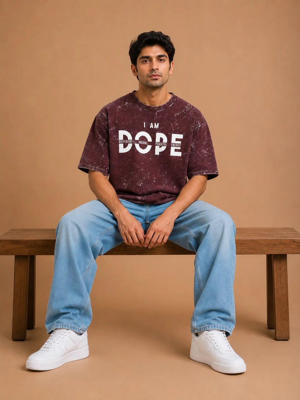 I Am Dope Acid Washed Oversized T-Shirt