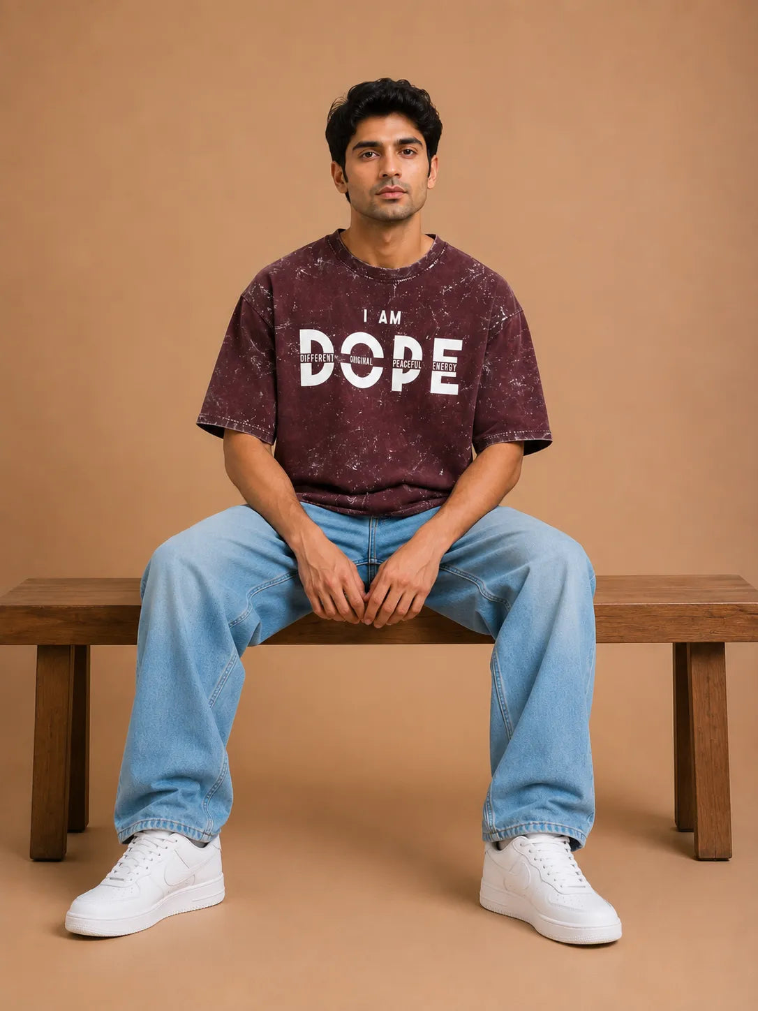 I Am Dope Acid Washed Oversized T-Shirt