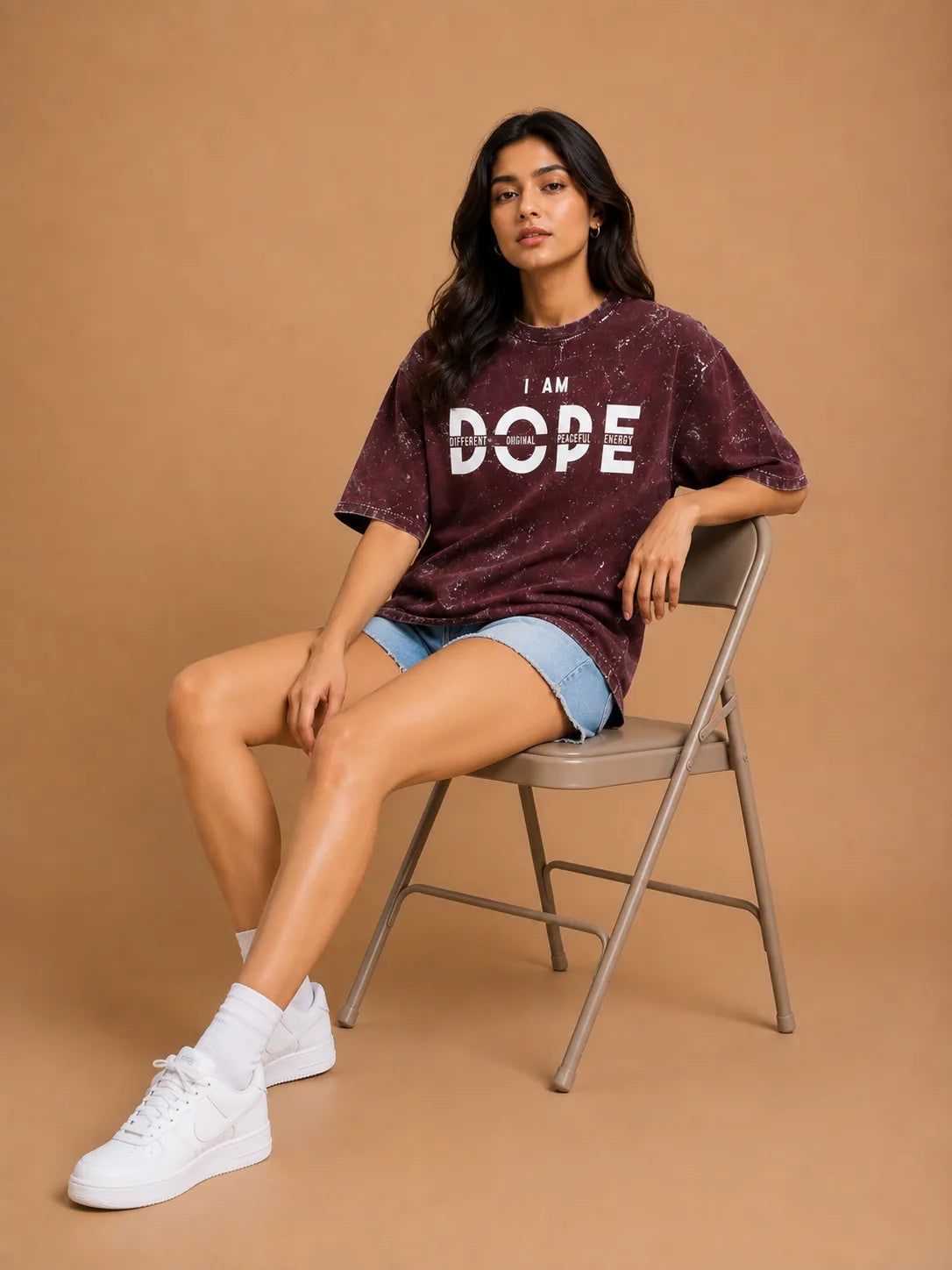 I Am Dope Acid Washed Oversized T-Shirt