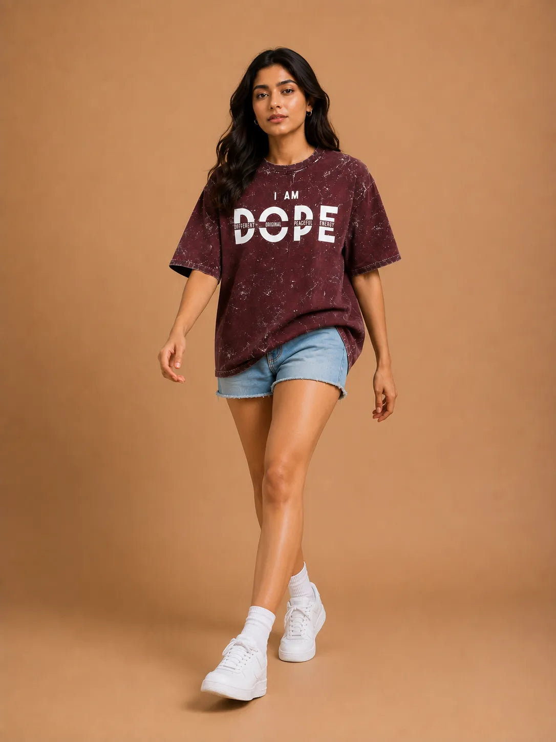 I Am Dope Acid Washed Oversized T-Shirt
