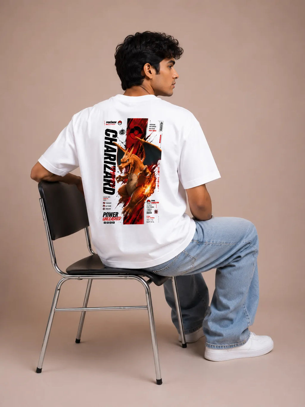 Charizard Power Unleashed Oversized Anime T-Shirt