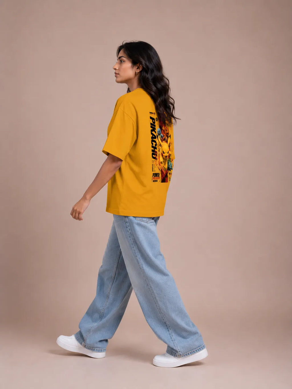 Pikachu Power Unleashed Oversized Anime T-Shirt
