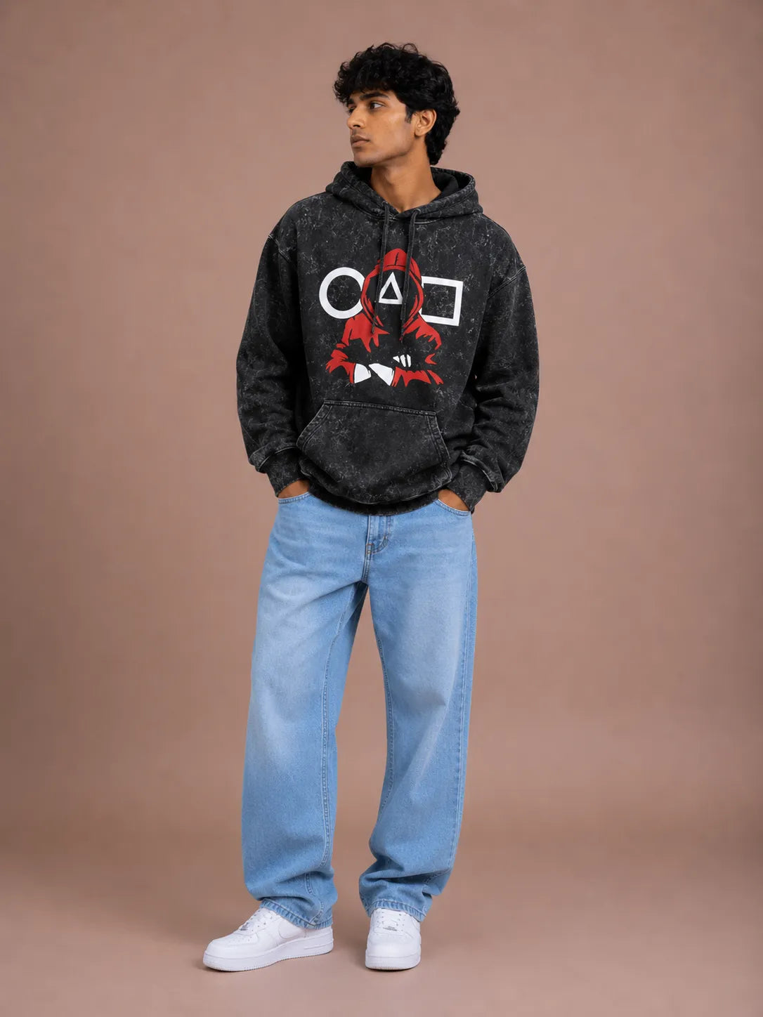 Squid Games Hoodie - Unisex Acid Washed Hoodie