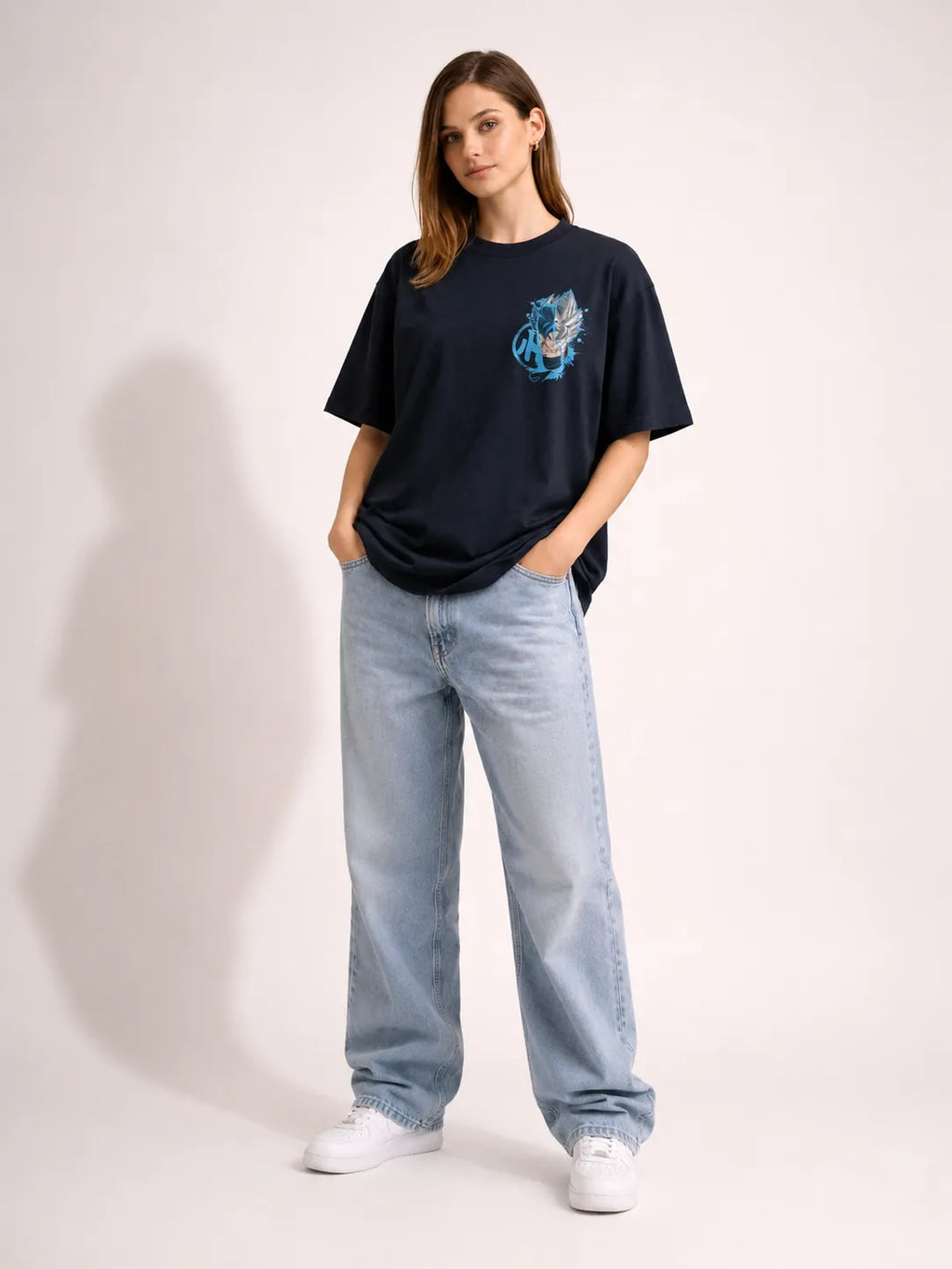 Ultra Duality – Goku Instinct x Blue Oversized T-Shirt