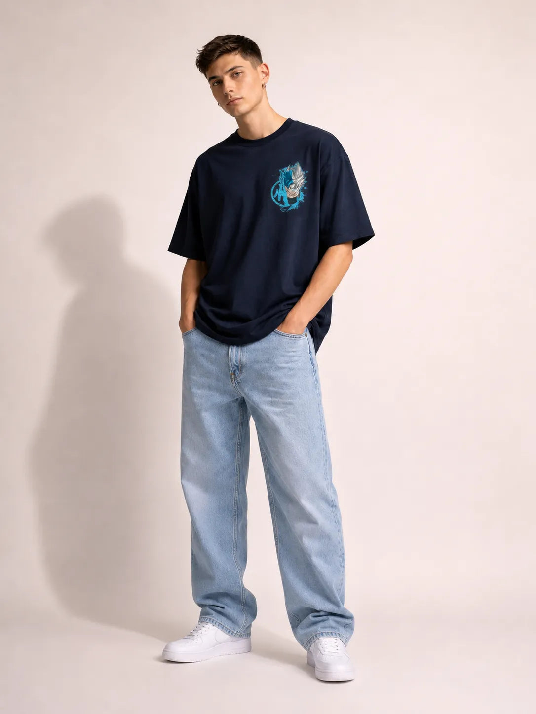 Ultra Duality – Goku Instinct x Blue Oversized T-Shirt