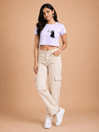 Curious Cat – Women's Crop Top T-Shirt