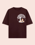बुद्ध: Bodhi Bliss Oversized T-Shirt – Lord Buddha Under the Tree