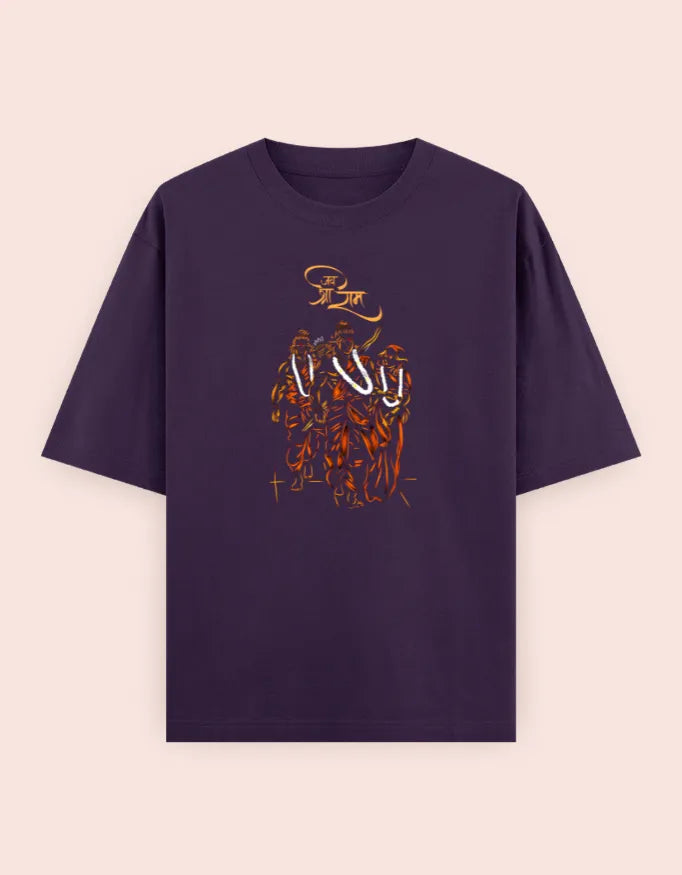 🚩 "Jai Shri Ram" Graphic Tee - Classic Oversized Tee