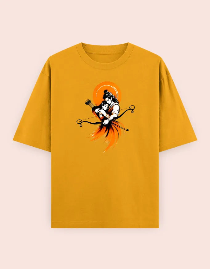 🏹 "Ram Sita Eternal Bond" Graphic Oversized Tee