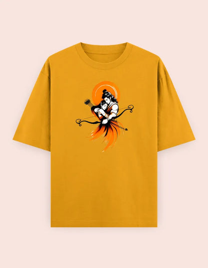 🏹 "Ram Sita Eternal Bond" Graphic Oversized Tee