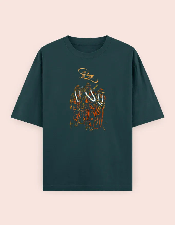 🚩 "Jai Shri Ram" Graphic Tee - Classic Oversized Tee