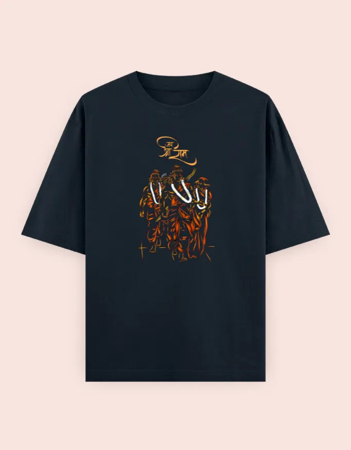 🚩 "Jai Shri Ram" Graphic Tee - Classic Oversized Tee