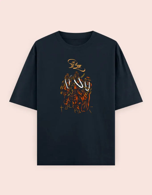 🚩 "Jai Shri Ram" Graphic Tee - Classic Oversized Tee