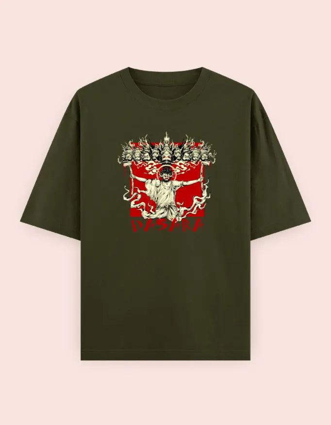 👑 "DASARA: Rise Over Rage" – Oversized T-ShirtUnisex Oversized Classic T-Shirt