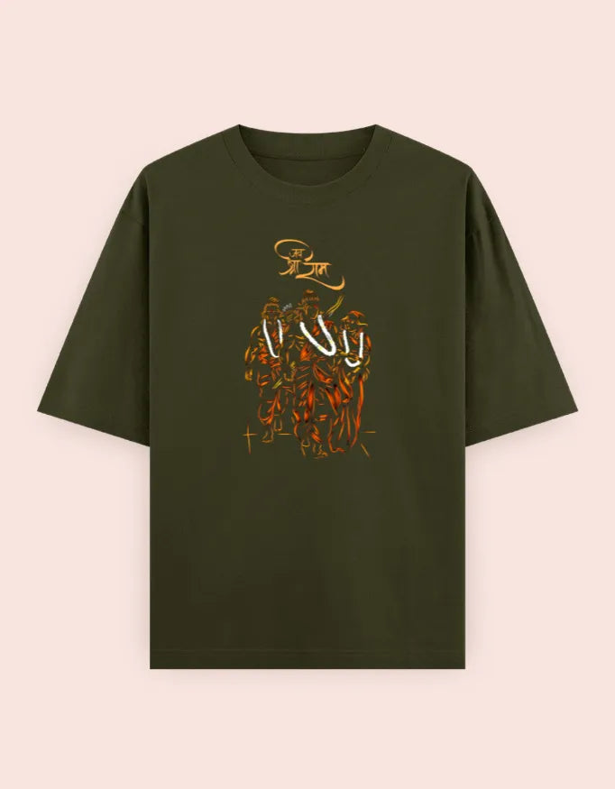 🚩 "Jai Shri Ram" Graphic Tee - Classic Oversized Tee