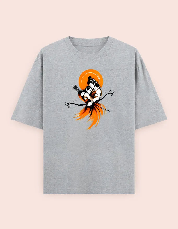 🏹 "Ram Sita Eternal Bond" Graphic Oversized Tee