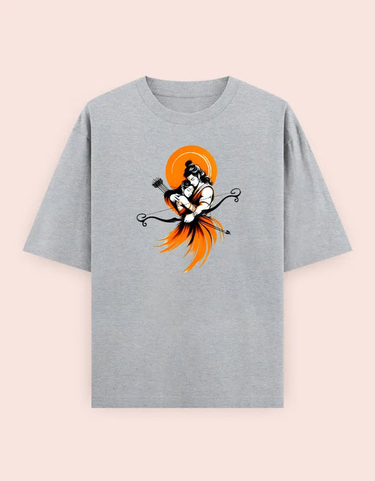 🏹 "Ram Sita Eternal Bond" Graphic Oversized Tee