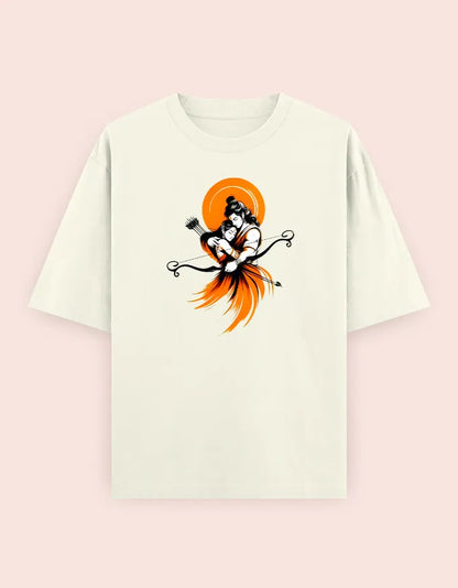 🏹 "Ram Sita Eternal Bond" Graphic Oversized Tee