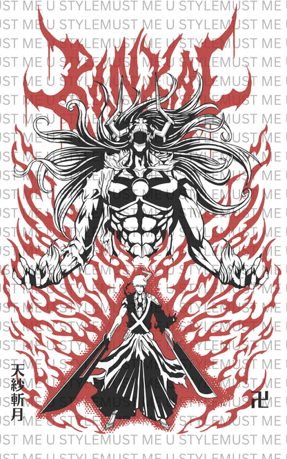⚔️ Bankai Ichigo Kurosaki – Oversized T-Shirt