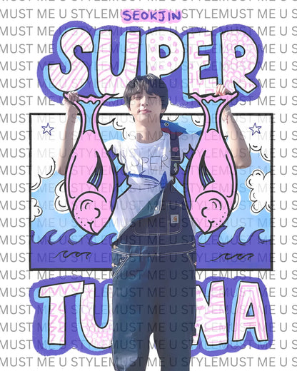 🐟 Jin “Super Tuna” | BTS Seokjin Inspired – Oversized T-Shirt