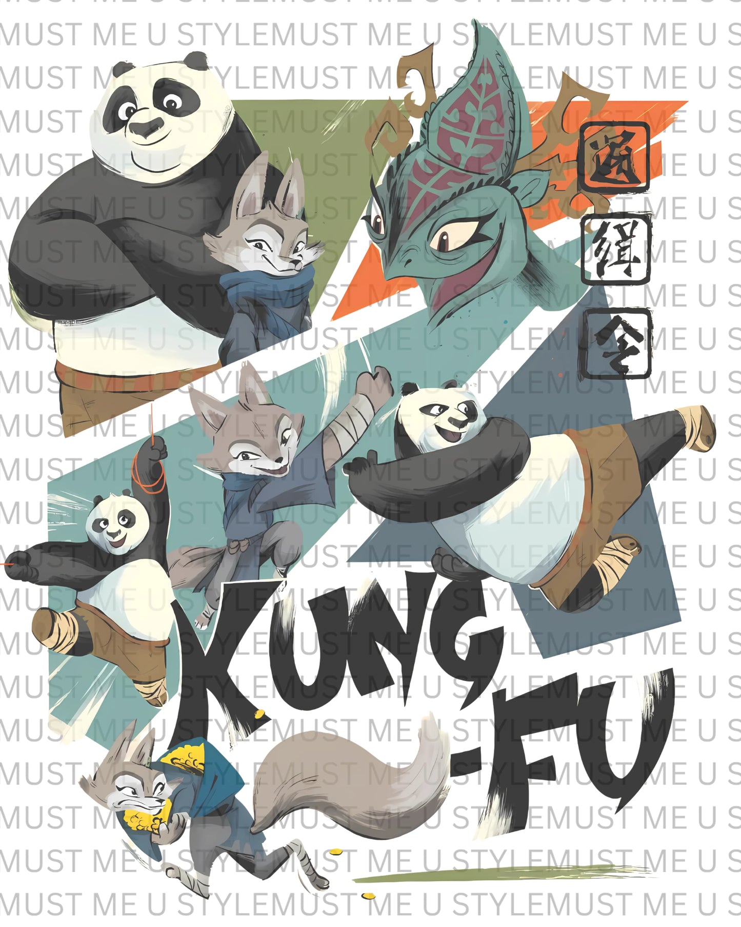 🐼 Kung Fu Power – Panda Oversized T-Shirt