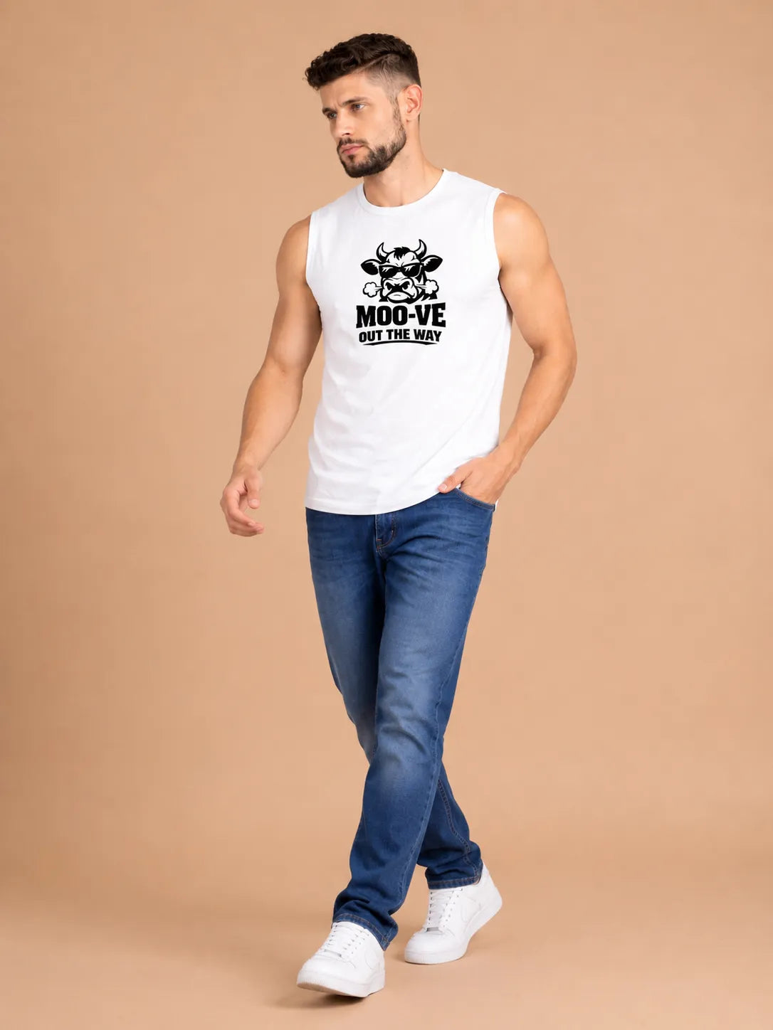Moo-ve Out The Way – Men's Sleeveless T-Shirt