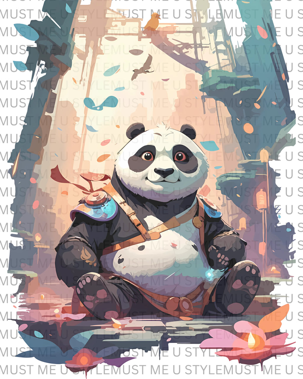 Warrior Spirit Panda Oversized Tee