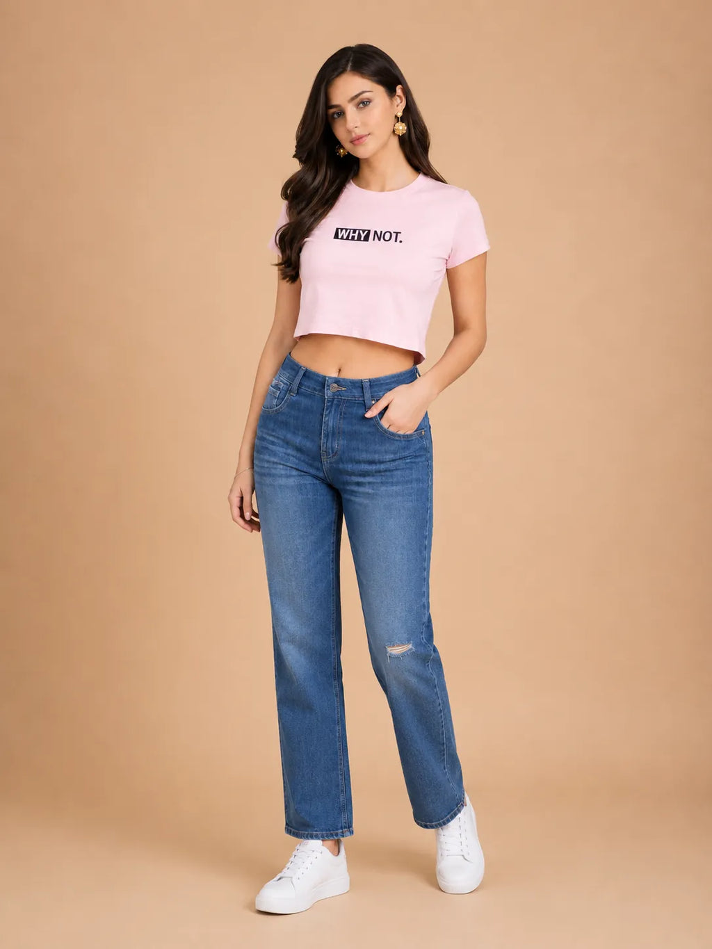 Why Not – Women's Crop Top T-Shirt