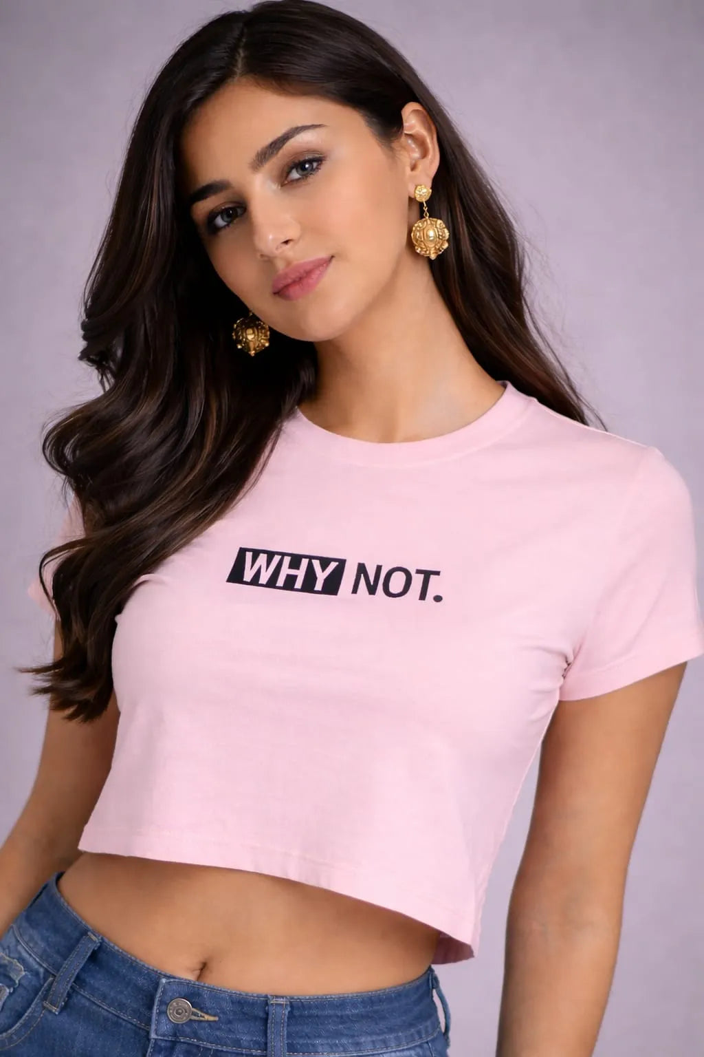Why Not – Women's Crop Top T-Shirt